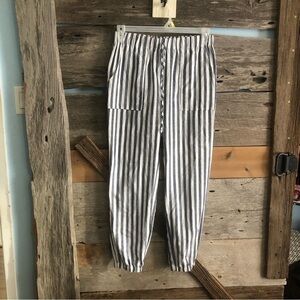 SHEIN Size Large Navy/White 100% Cotton Pants